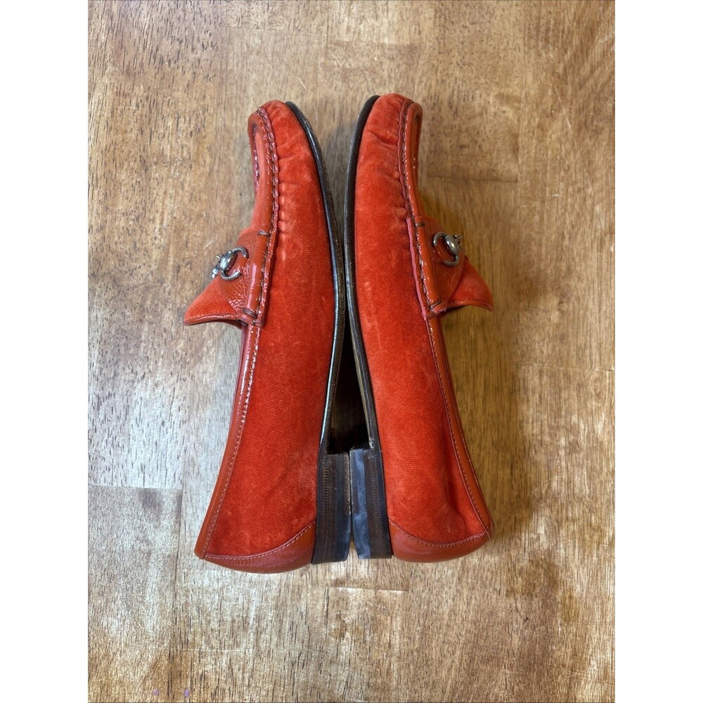 Vintage Gucci Loafer, Red, Velvet/Patent, Women’s Size 38 US 7 - Picture 8 of 11
